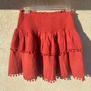 NWT House of Harlow 1960 burnt red orange skirt
